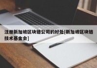 注册新加坡区块链公司的好处[新加坡区块链技术基金会]